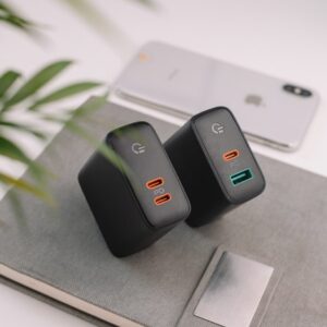 black charger adapter